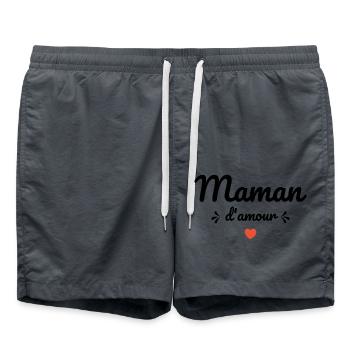 Maman d'amour - Short de bain - charbon - Devant - AI Model Male 185 light (185cm)