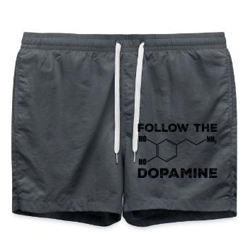 Follow the dopamine Molecule Awareness Science - Swim Trunks - anthracite - Front - AI Model Male 185 light (185cm)