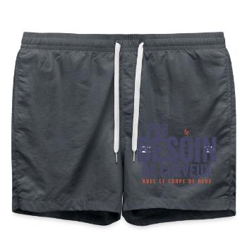 Pas besoin de cheveux - Short de bain - charbon - Devant - AI Model Male 185 light (185cm)