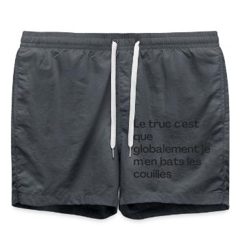 Le truc c'est que je m'en bats les couilles - Short de bain - charbon - Devant - AI Model Male 185 light (185cm)