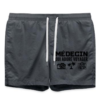 Reisende & Ärzte: Leidenschaft & Entdeckung - Badeshorts - Anthrazit - Vorne - AI Model Male 185 light (185cm)