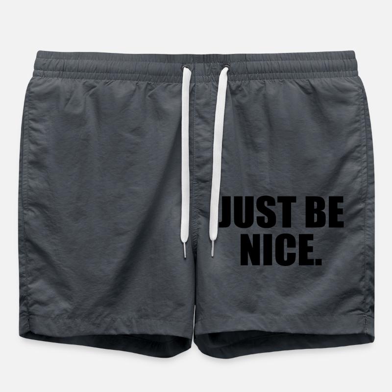 Just be nice - Badeshorts - Anthrazit