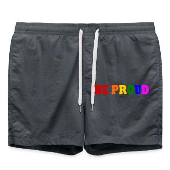 Be proud - Badeshorts - Anthrazit - Vorne - AI Model Male 185 light (185cm)