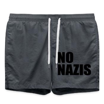 Pas de nazis - Short de bain - charbon - Devant - AI Model Male 185 light (185cm)