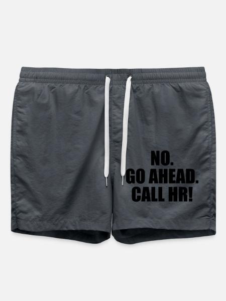 Lustig Sarkastisch - Rufen Sie die Personalabteilung an - Lustige Personalabteilung - Badeshorts - Anthrazit