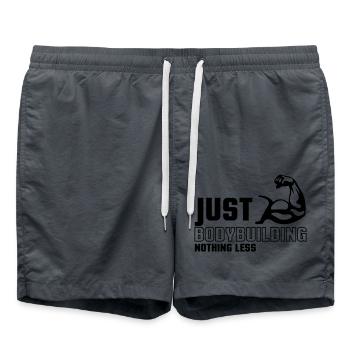 Juste Musculation 1 - Short de bain - charbon - Devant - AI Model Male 185 light (185cm)