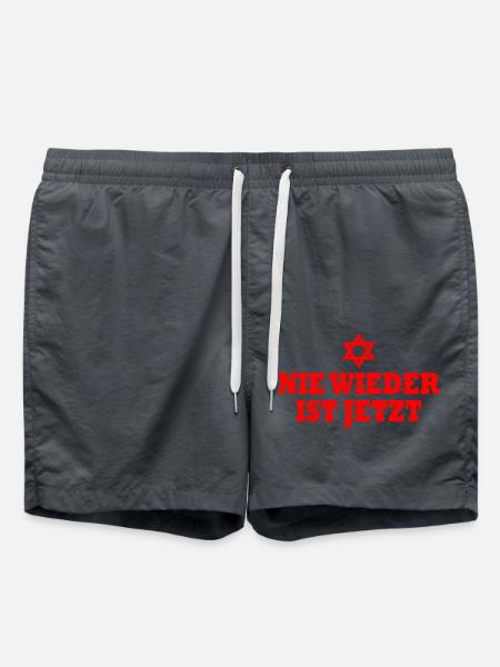 Never again is now - Swim Trunks - anthracite
