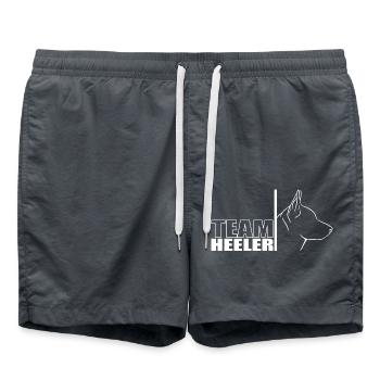 TEAM Heeler Cattle Dog Hunde Hund Wilsigns - Swim Trunks - anthracite - Front - AI Model Male 185 light (185cm)