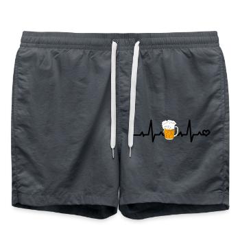 ECG de bière - Short de bain - charbon - Devant - AI Model Male 185 light (185cm)