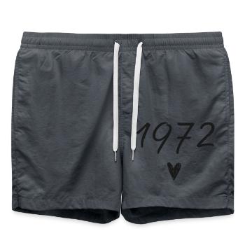 1972 coeur anniversaire - Short de bain - charbon - Devant - AI Model Male 185 light (185cm)