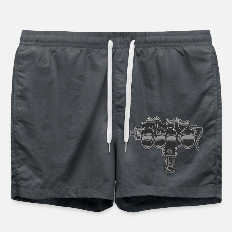Uzi graffiti throwup - Swim Trunks - anthracite