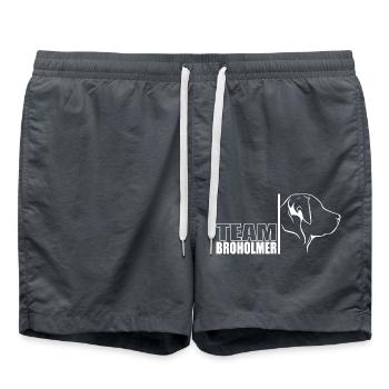 TEAM Broholmer Hunde Hund Wilsigns - Badeshorts - Anthrazit - Vorne - AI Model Male 185 light (185cm)