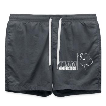 TEAM Bordeauxdogge Hunde Hund Wilsigns - Badeshorts - Anthrazit - Vorne - AI Model Male 185 light (185cm)