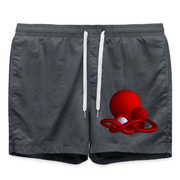 Zusammenhalt - Badeshorts - Anthrazit - Vorne - AI Model Male 185 light (185cm)
