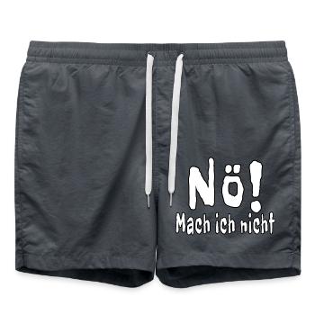 Nö! Mach Ich Nicht - Badeshorts - Anthrazit - Vorne - AI Model Male 185 light (185cm)