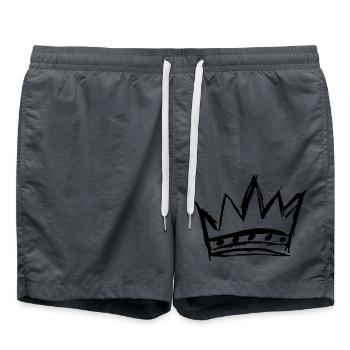 La couronne du style - Short de bain - charbon - Devant - AI Model Male 185 light (185cm)