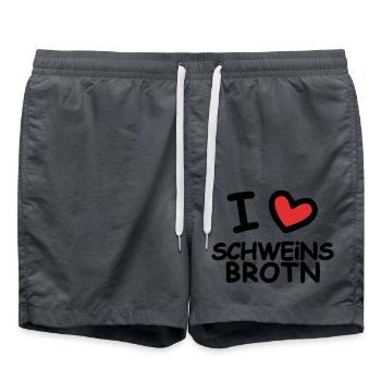 I Love Pork Sandwiches - Swim Trunks - anthracite - Front - AI Model Male 185 light (185cm)