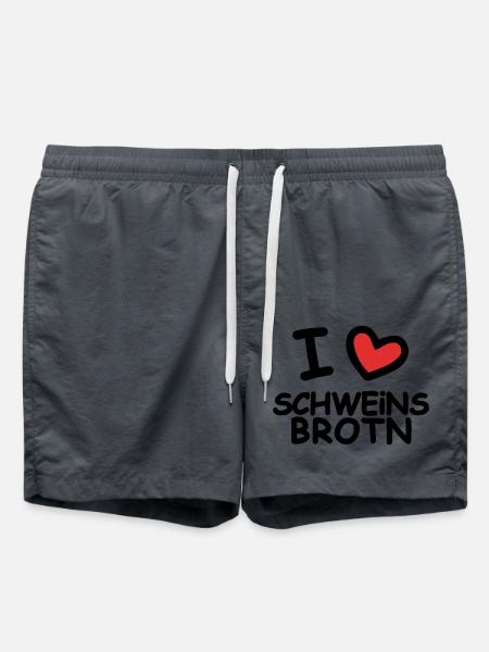 I Love Schweinsbrotn - Badeshorts - Anthrazit