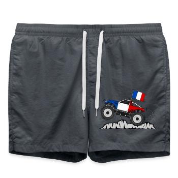 Monster Truck France Flag - Swim Trunks - anthracite - Front - AI Model Male 185 light (185cm)