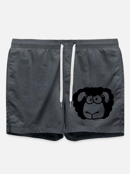 Black Sheep Face Head Funny Scary Cool - Swim Trunks - anthracite