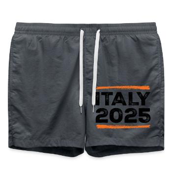 Italien 2025 Spruch - Badeshorts - Anthrazit - Vorne - AI Model Male 185 light (185cm)
