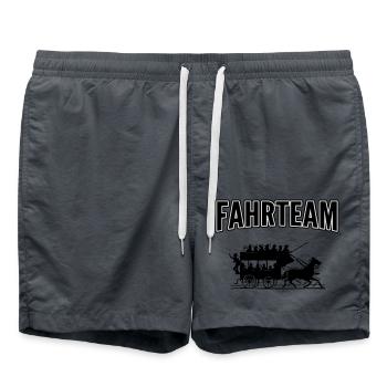 Équipe de conduite en calèche - Short de bain - charbon - Devant - AI Model Male 185 light (185cm)