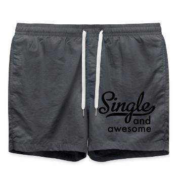 single and awesome - Badeshorts - Anthrazit - Vorne - AI Model Male 185 light (185cm)