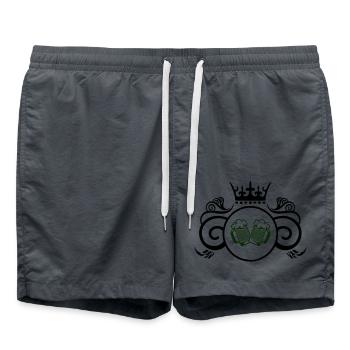 Armoiries bière - Short de bain - charbon - Devant - AI Model Male 185 light (185cm)