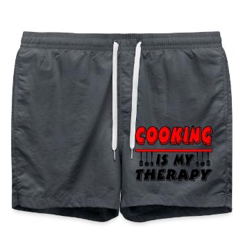 Kochen - Badeshorts - Anthrazit - Vorne - AI Model Male 185 light (185cm)