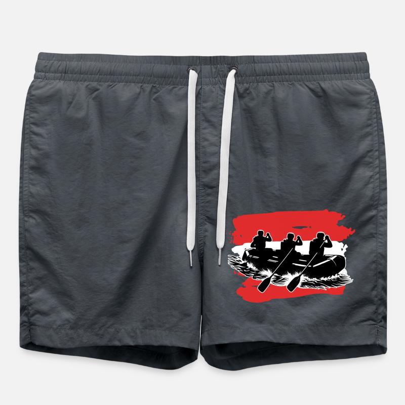 Austria Flag Rafting - Swim Trunks - anthracite