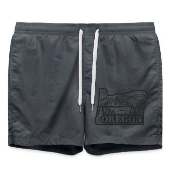 Oregon Portland Amerika Bundesstaat für Oregon - Badeshorts - Anthrazit - Vorne - AI Model Male 185 light (185cm)