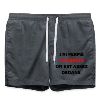 Le cercle - Short de bain - charbon - Devant - AI Model Male 185 light (185cm)