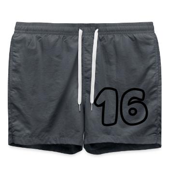 16 - Badeshorts - Anthrazit - Vorne - AI Model Male 185 light (185cm)
