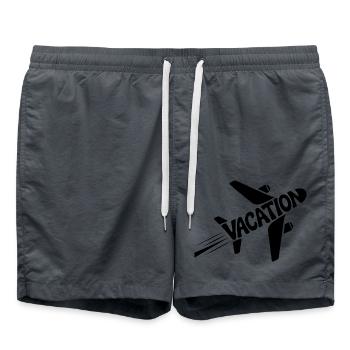 Vacances - Pictogramme de vacances cool - Short de bain - charbon - Devant - AI Model Male 185 light (185cm)