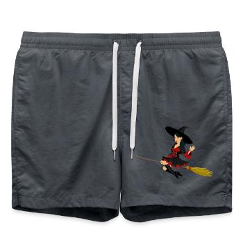 Magical helloween witch - Swim Trunks - anthracite - Front - AI Model Male 185 light (185cm)