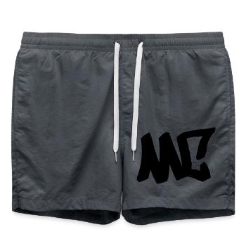 MC - HipHop. Graffiti. rap - Short de bain - charbon - Devant - AI Model Male 185 light (185cm)