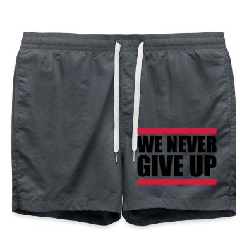 Nous n'abandonnons jamais n'abandonnons jamais - Short de bain - charbon - Devant - AI Model Male 185 light (185cm)
