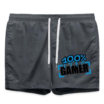 100 Procent Gamer - Short de bain - charbon - Devant - AI Model Male 185 light (185cm)