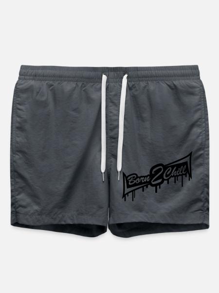 Born 2 Chill - Swim Trunks - anthracite