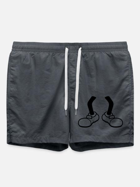 clipart 2 beine ohne koerper comic cartoon fuss sc - Badeshorts - Anthrazit