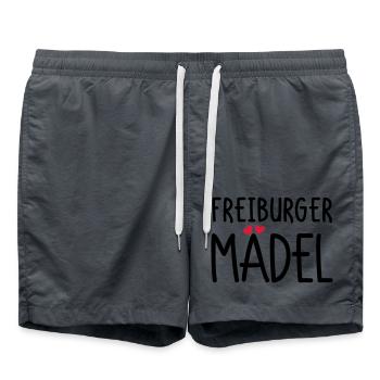 Freiburger Mädel - Badeshorts - Anthrazit - Vorne - AI Model Male 185 light (185cm)