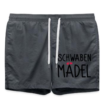 Schwabenmädel - Badeshorts - Anthrazit - Vorne - AI Model Male 185 light (185cm)