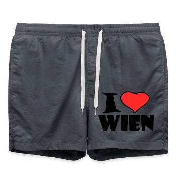 I love Vienna - Swim Trunks - anthracite - Front - AI Model Male 185 light (185cm)