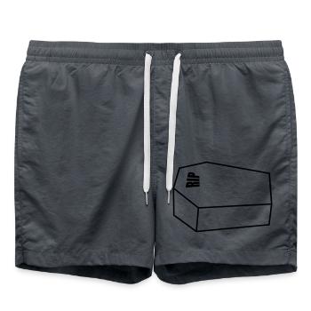 Geschlossener Sarg RIP Rest In Peace Beerdigung - Badeshorts - Anthrazit - Vorne - AI Model Male 185 light (185cm)