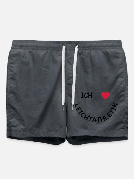 Ich liebe Leichtathletik - Badeshorts - Anthrazit
