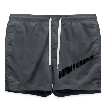 Nom nom nom - Swim Trunks - anthracite - Front - AI Model Male 185 light (185cm)