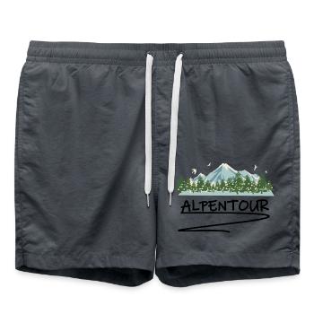 Wandern Alpen - Badeshorts - Anthrazit - Vorne - AI Model Male 185 light (185cm)