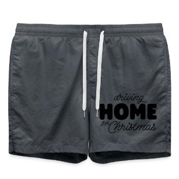 Noël à la maison - Short de bain - charbon - Devant - AI Model Male 185 light (185cm)