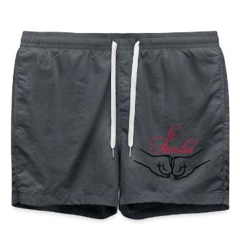 Fist Pump Familia - Badeshorts - Anthrazit - Vorne - AI Model Male 185 light (185cm)