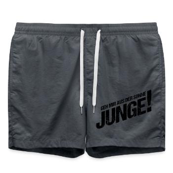 Geh mir aus der Sonne Junge - Badeshorts - Anthrazit - Vorne - AI Model Male 185 light (185cm)
